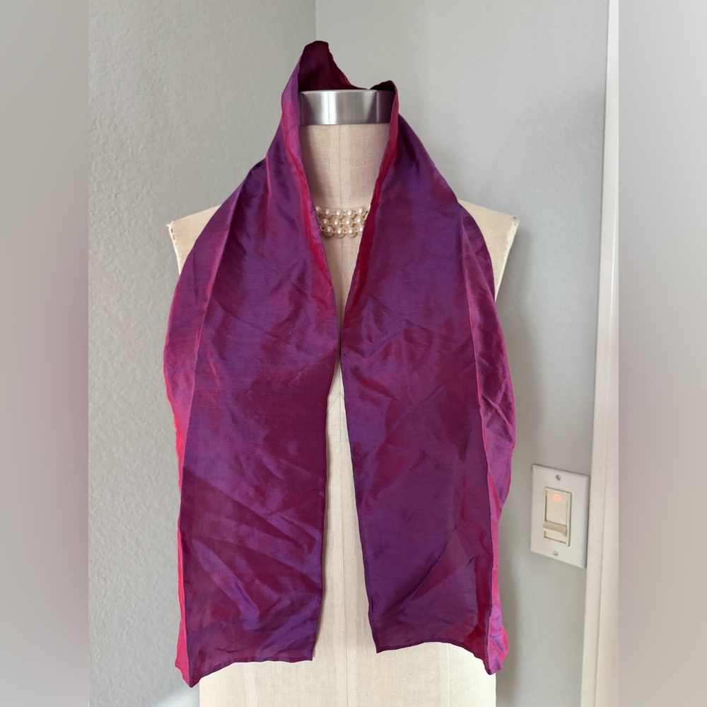100% Thai Silk Scarf 50”x9” - Picture 5 of 5
